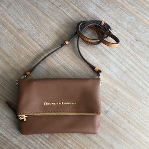 City Leather Foldover Zip Crossbody
